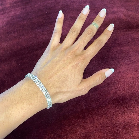 Swarovski Three Row Crystal Bracelet - Picture 3 of 4